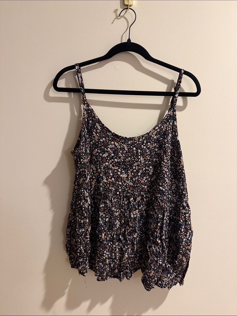 torrid Black Floral Spaghetti Strap Tank